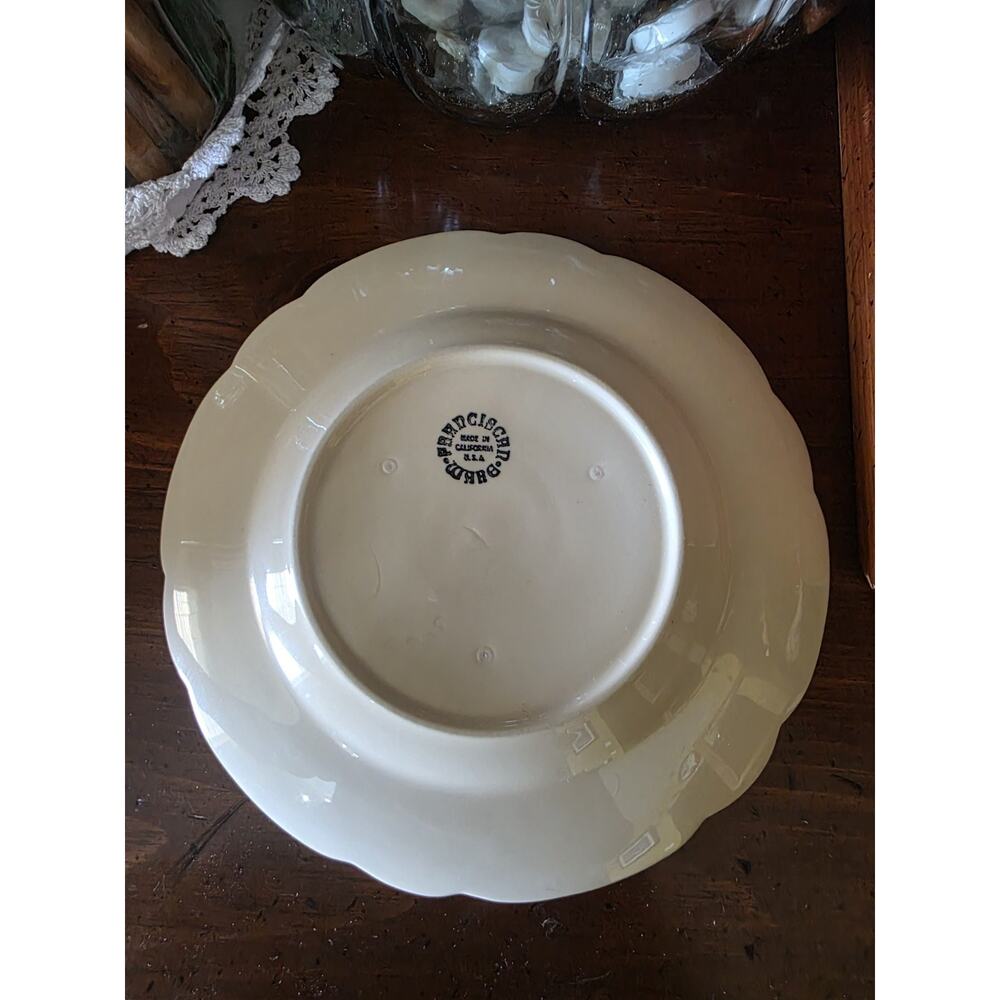 Vintage Franciscan Floral Ceramic Dinner Set Dinner Plate Cup Saucer Butter Dish - Picture 3 of 10